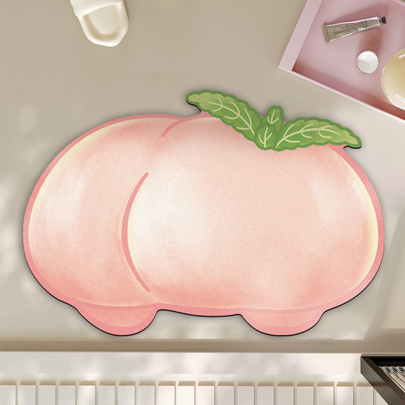 Niedliche Cartoon Schweinchen Kieselgur Badematte Schmutzabweisend_voghion.com