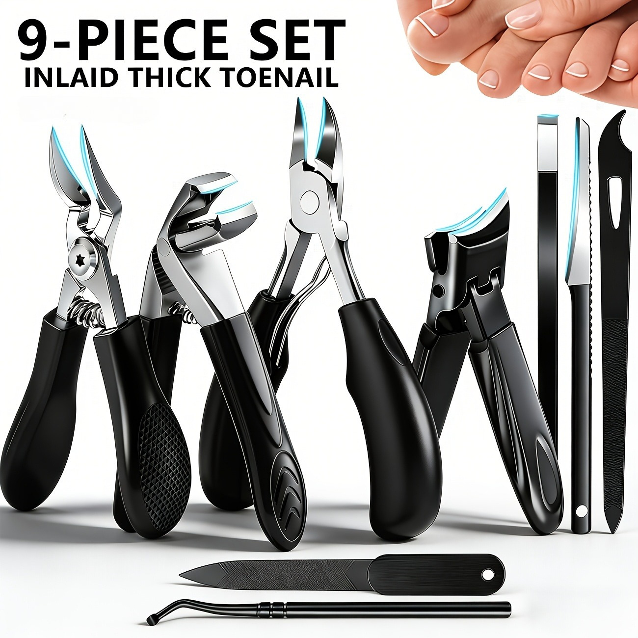 Cross-border hot-selling nail scissors for nail groove repair, ultra-thin blade, anti-splash eagle-beak pliers, nail scissors, manicure tool