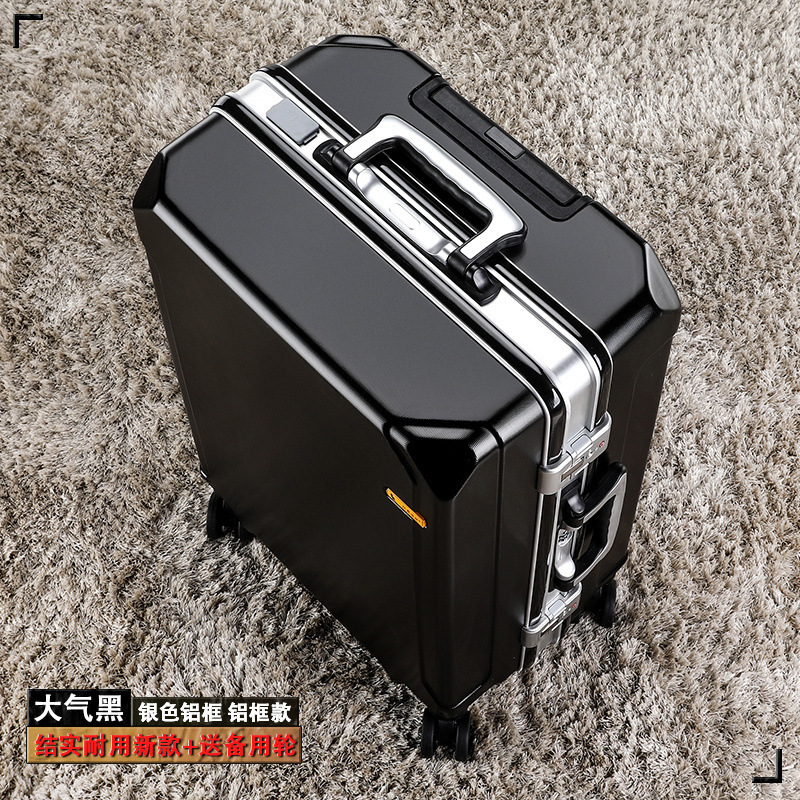 アルミフレームトロリースーツケース男性と女性のためのユニバーサルホイールスーツケース新しい大容量パスワードボックスビジネススーツケース学生|undefined