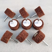 百洁布带柄磨头打磨抛光拉丝轮纤维砂轮立式尼龙页轮不锈钢打磨轮