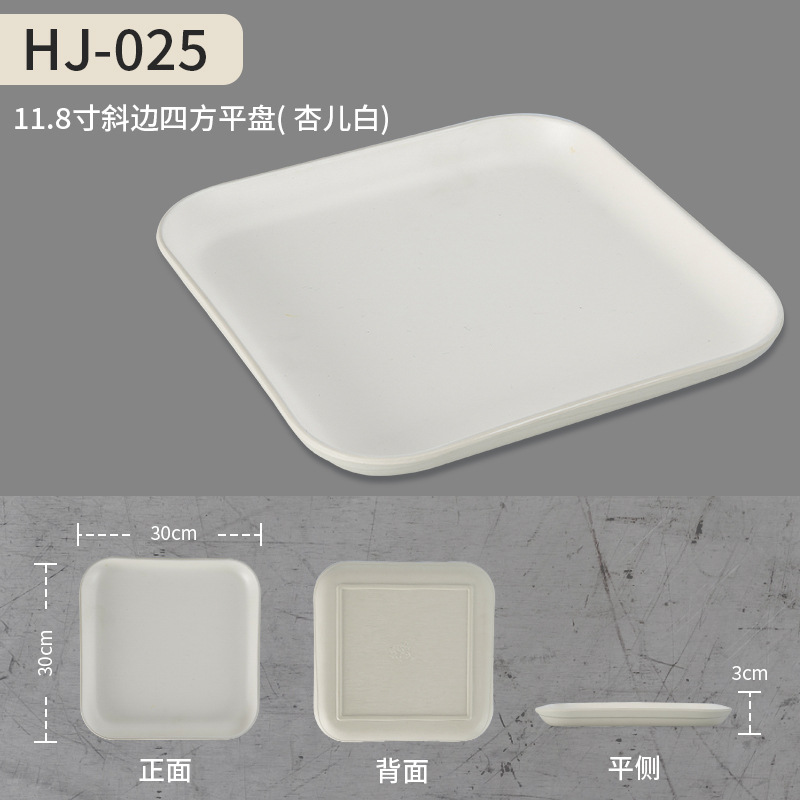 HJ-025(11.8 인치 경 사진 사각형 평판) 살구색 화이트