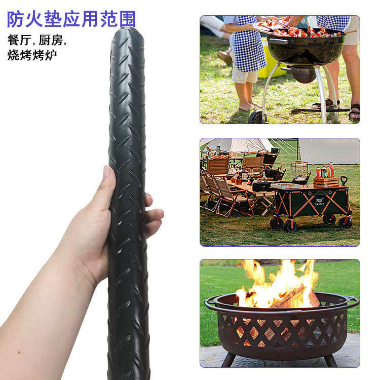 PVC防滑垫烧烤防油铺地放火阻燃跨境出口红绿灰黑塑料卷材铺地毯