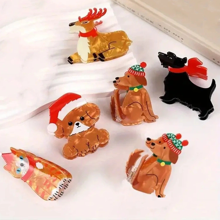 50g Weight Christmas Festival Women's Gender Cute Style Cute Women's Hair Claws 无