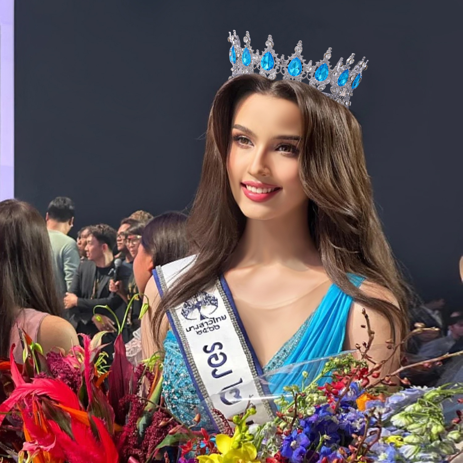 Barroco transfronterizo corona redonda cabeza de novia europea regalo de cumpleaños barroco corona redonda joyas para el pelo