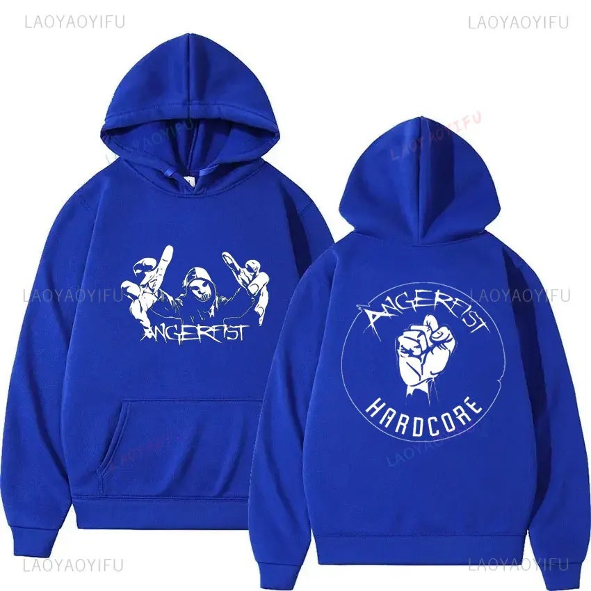Moda Angerfist Men Hoodies HARDCORE TECHNO MAINSAM GABBA
