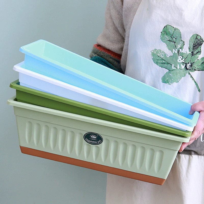 Новый полый горшок второго поколения контрастных цветов утолщенный балкон Овощной горшок семейная овощная теплица клубника посадка корыта пластиковый цветочный горшок