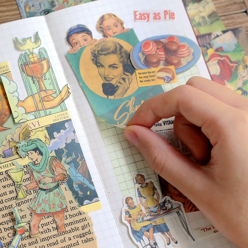 Xin's lovers material Dou Ben Sweet Dream Tongxin Series INS Simple Retro Handbook DIY Decoration Bottom Paper 8 models