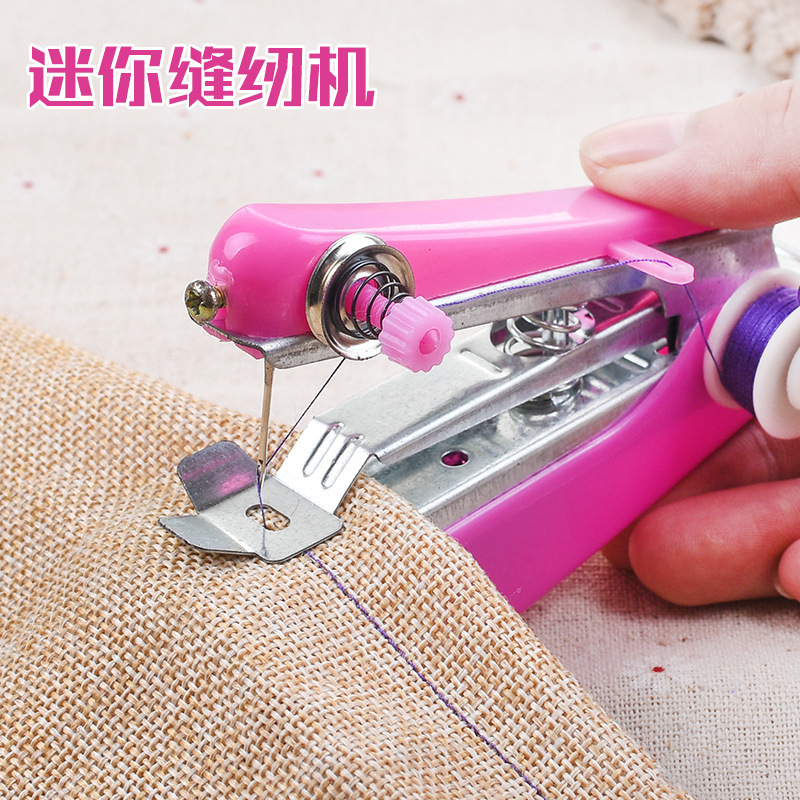 Mini sewing machine DIY small household handheld portable upgraded enhanced version multi-function pocket sewing machine