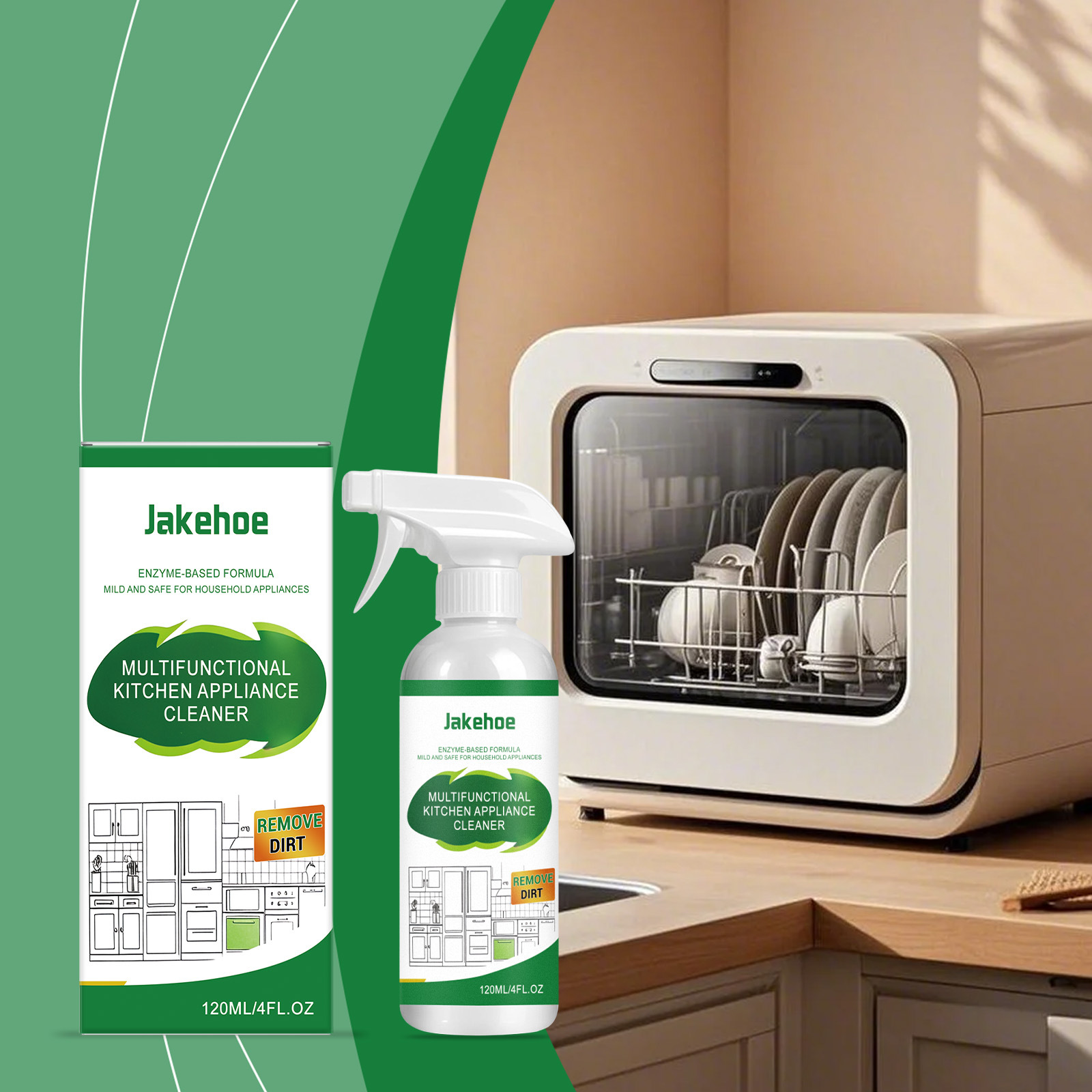 Jakehoe Kitchen Appliance Cleaner, Multi-Purpose Heavy Oil Cleaner for Cleaning Oil Stains, Range Hoods, and Stoves
