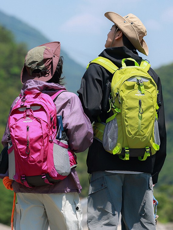 双肩包女户外骑行徒步登山包防泼水露营轻量化大容量旅行背包男|undefined