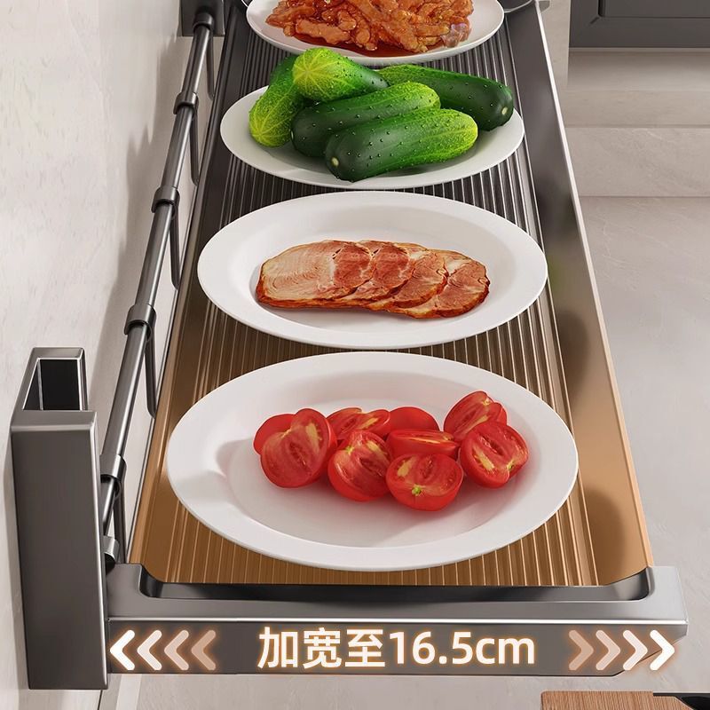 キッチン食品準備ラック、パンチングなし、折りたたみ式ディッシュ収納ラック、壁幅広めの壁掛け調味料ラック|undefined