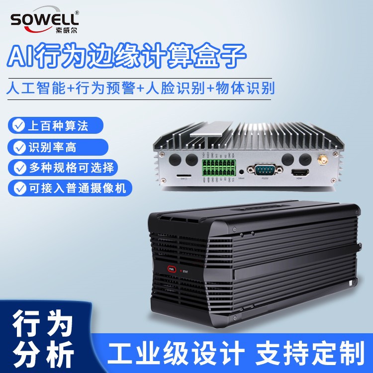 AI智能盒子人脸识别预警上百种算法边缘计算盒子AI行为分析