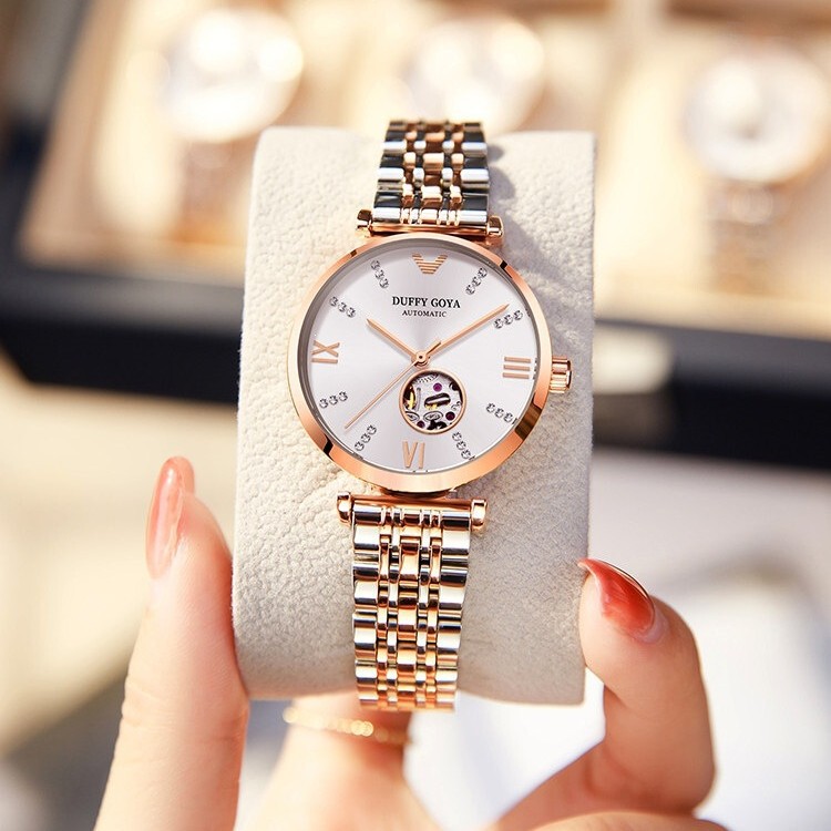 Armani Genuine 2026 New Model Women's Mechanical Watch, Designer Hollow-Out Waterproof Light Luxury Niche Watch, Gift for 520 Armani Genuine 2026 New Model Women's Mechanical Watch, Designer Hollow-Out Waterproof Light Luxury Niche Watch, Gift for 520