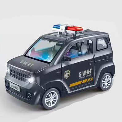 Black police car