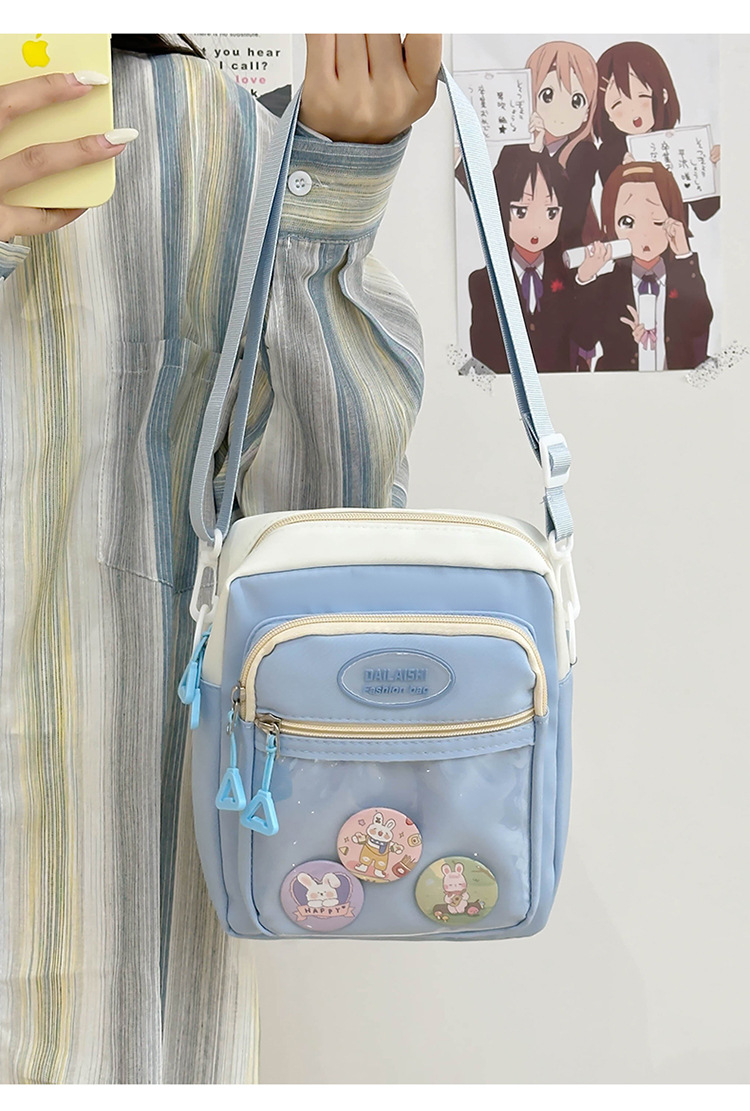New transparent pain bag, ins small bag, crossbody bag, girl's small crossbody bag, trendy student backpack, comic exhibition transparent mobile phone bag undefined