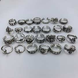 CH克罗伈十字架戒指925纯银高版男女复古个性高级墓葬指环跨境批