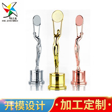 锌合金小金人奖杯金属工艺品团队颁奖天使造型嘉奖人物奖杯定制