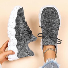 S 68874 Breathable Knit Slip On Sneakers ͸���w������Ь