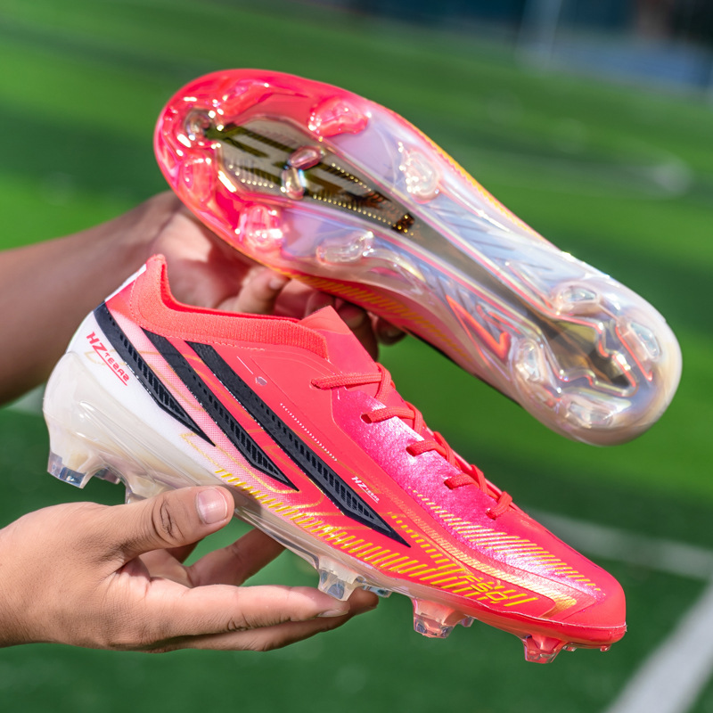 Tenis de Fútbol con Tacos Largos para Césped F50, Suela TPR y TPU, Amortiguación