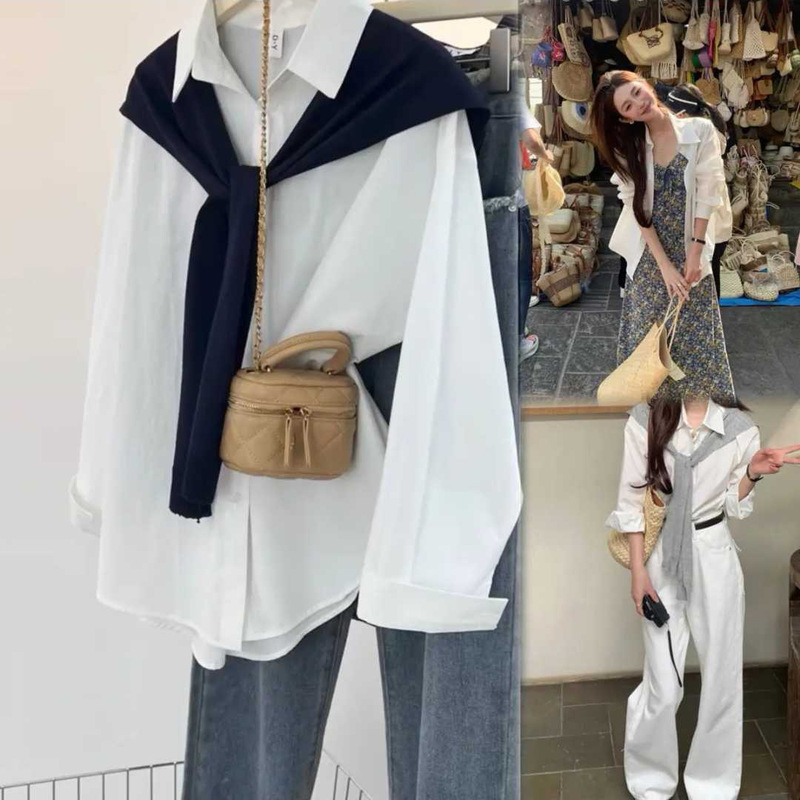 新款慵懒防晒衬衫女长袖百搭休闲外套夏新款其他|undefined