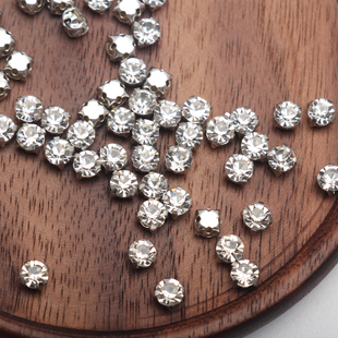 3Mm4Mm Hand-Sewn Diamond Claw Diamond Handmade DIY Jewelry Accessories Clothing Accessories French Embroider Materials
