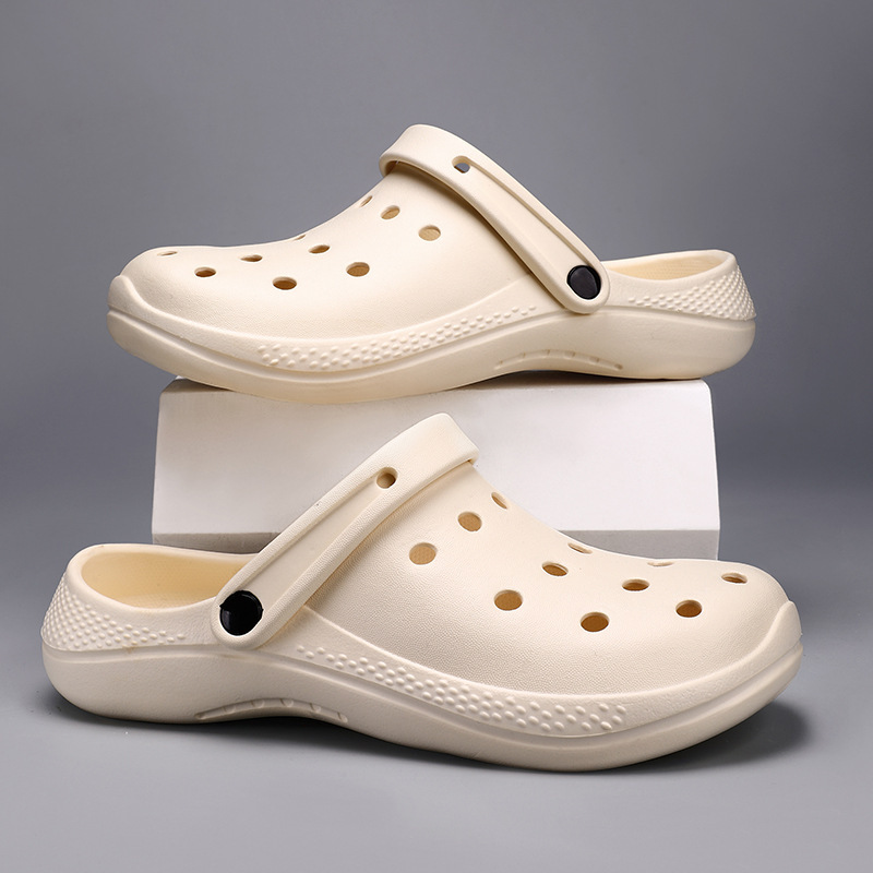 2024 verano transfronterizo explosión EVA pareja agujero zapatos sandálias de playa zapatillas frías (dos yardas más pequeñas)