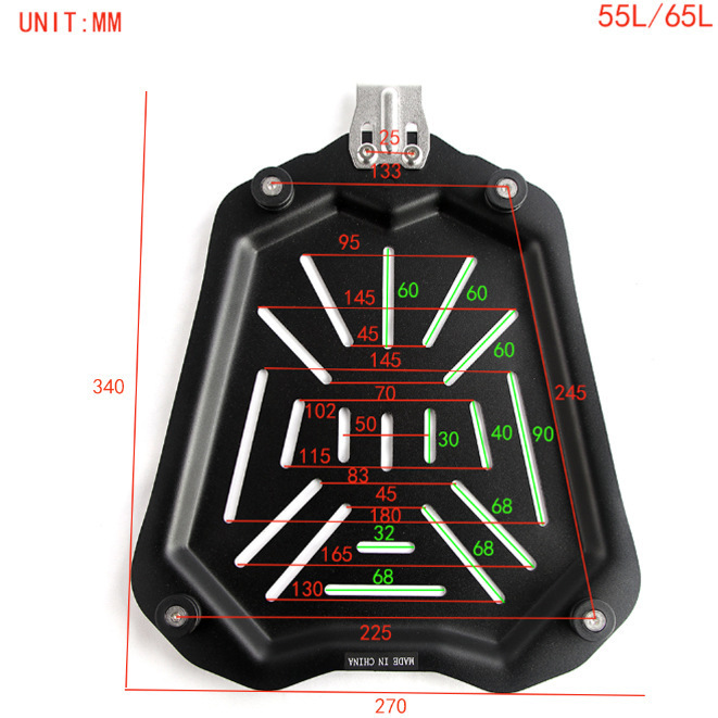 Wholesale 28L/36/45L/55L/65L/80L/100L Motorcycle Aluminum Alloy Tail Box Quick-Release Base Accessories