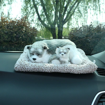 car accessories animal car decoration, Car ornaments - large-mother-husky
