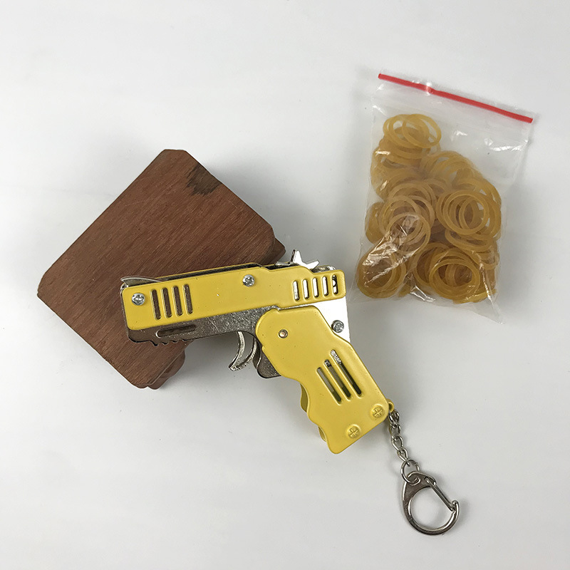 折叠皮筋枪连发金属连射橡皮筋软弹可折叠橡皮枪合金儿童玩具详情图7