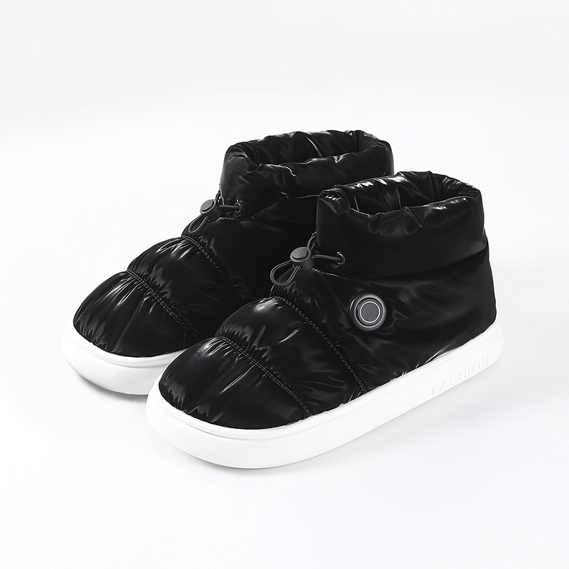 Zapatos térmicos inteligentes transfronterizos, carga USB, control de temperatura de tres velocidades, invierno, hombres y mujeres, el mismo estilo, sala cálida, zapatos de algodón de terciopelo