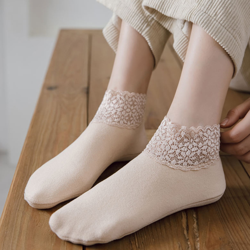 Boat socks women's lace hollow lace sock...