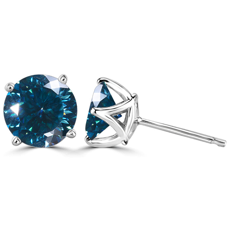 Amazon mejor vendida unisex pendientes 925 plata mosaico de diamante de mosaico de corte / nido de pájaros en stock