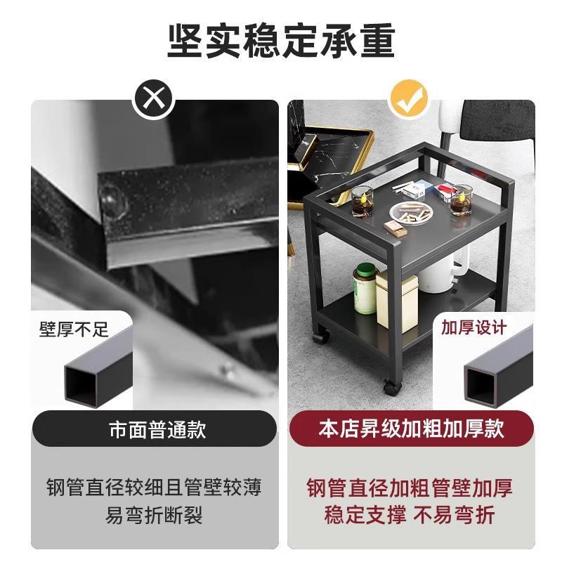 麻将桌茶几茶水架双层小边几棋牌室专用小桌子置物架可移动茶水桌|undefined