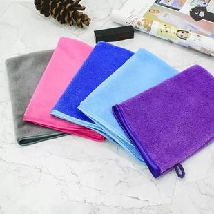 Microfiber Shower Gloves Flannel Soft Finger Bath Towel Reusable Makeup Remover European Style Wash Cloth