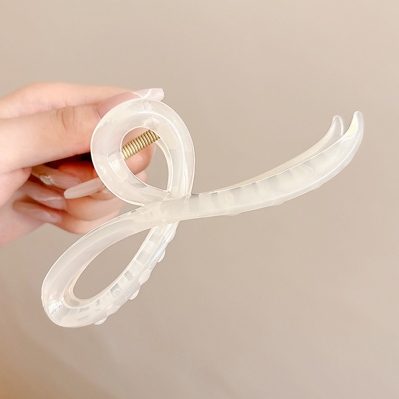 Acrílico grande, pinza de amor, pinza para el cabello, parte posterior de la cabeza femenina, pinza de tiburón, horquilla, pinza para el cabello, tocado, primavera y verano