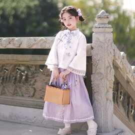 汉服女童春秋2026新款儿童中式唐装超仙套装古风国风民国中秋
