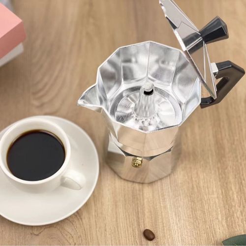 Octagonal aluminum coffee pot Moka pot aluminum pot coffee maker coffeemaker espresso brewing coffee