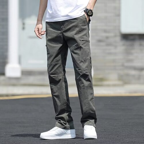 Men's Work Pants - Summer, Autumn, Thin, Loose, Casual, Versatile Straight Leg Work Trousers