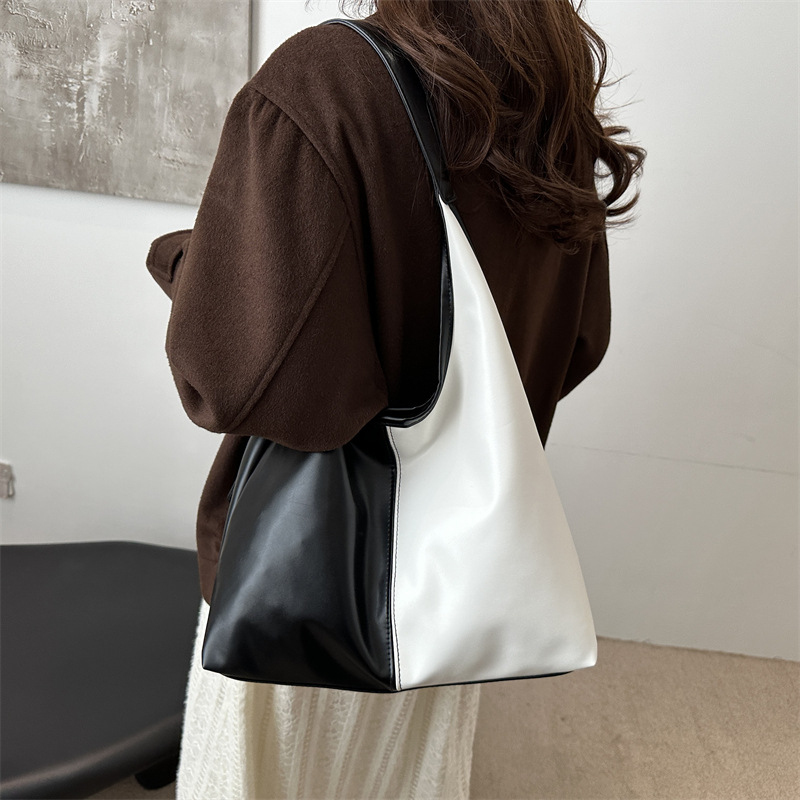 Bolsa de gran capacidad, bolso de mujer transfronterizo 2024 nuevo estilo simple, moda universal, bolso de hombro, bolso de brazo de viaje de color