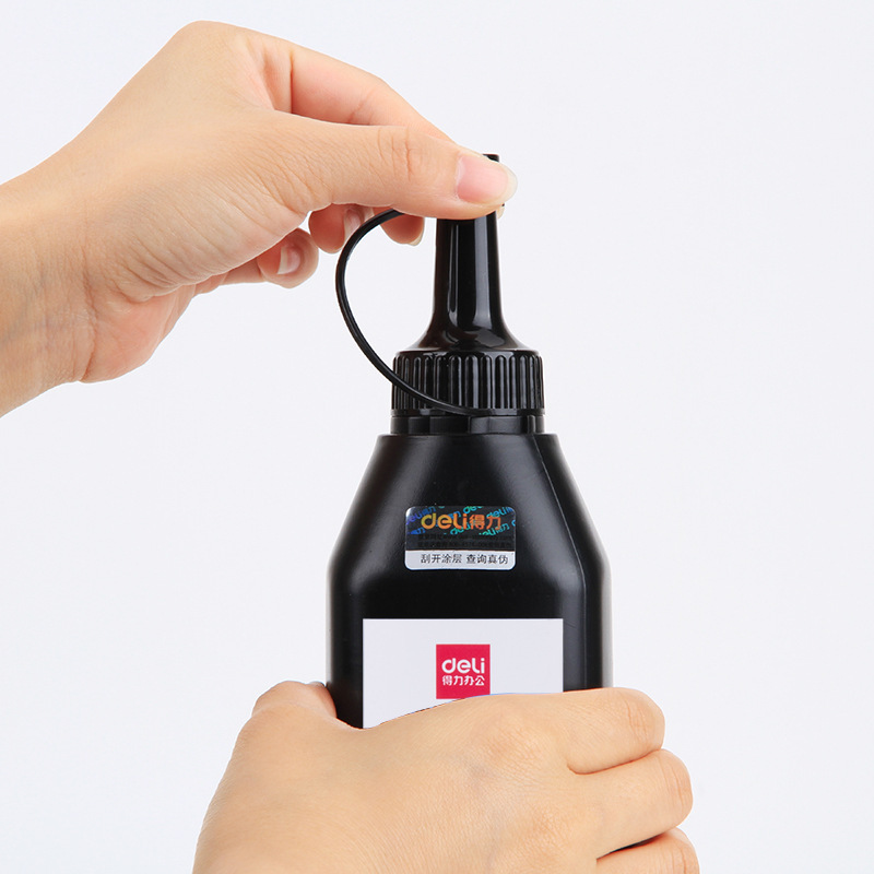 Deli upgraded black type 80g bottled black toner 100g laser printer toner cartridge wholesale
