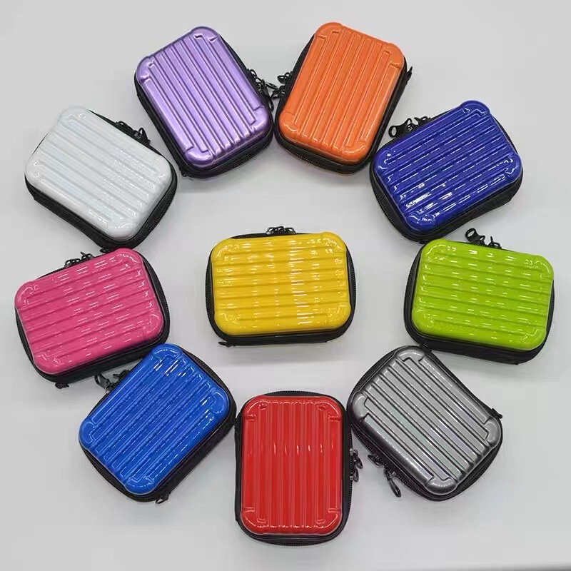 Cross-border PC Hard Shell Toiletry Bag 5inch Shoulder Crossbody Bag Hand Cosmetics Bag Suitcase Small Bag Customization Wholesale