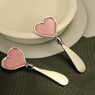 Spot single-sided pink love butter knife jam knife wipe cheese knife butter knife western tableware festival