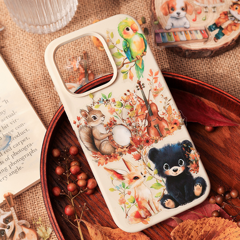 Pegatinas transparentes impermeables para mascotas, pegatinas de diario, pegatinas lindas para animales, pegatinas del mundo