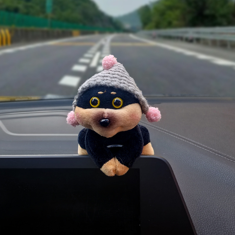 Adornos de coche Pantalla de control central de coche Pantalla de fiesta Decoración de pantalla de abeja Muñeca de perro Muñeca de coche Lindo