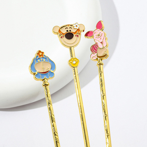 Midi Fox 5 Winnie the Pooh Makeup Brush Set Pooh Bear Piglet Powder Brush Cartoon Set