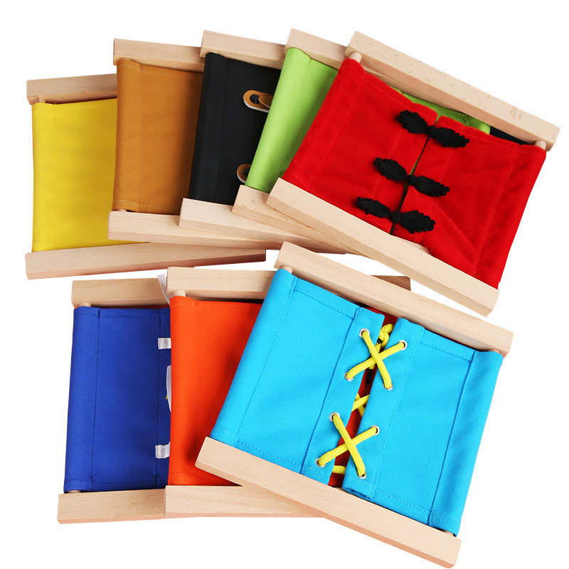 Juego de entrenamiento de tablero de vestir Montessori kindergarten niños ancianos educación temprana vida Sentido Común entrenamiento cognitivo juguetes de madera