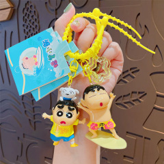 本物の漫画クレヨンしんちゃんカラフルなキーホルダー人形ペンダント女性カップルバッグキーホルダーペンダント小さなギフト