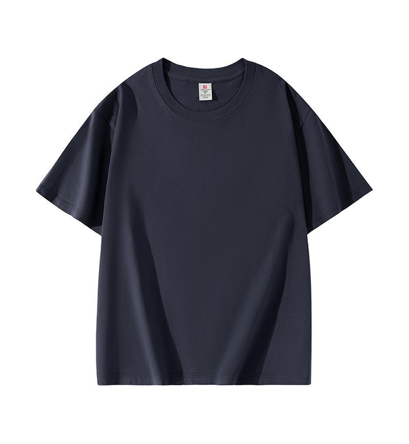 Algodón suave y cómodo cuello redondo verano hombro color sólido manga corta fiesta clase ropa publicidad camiseta personalización