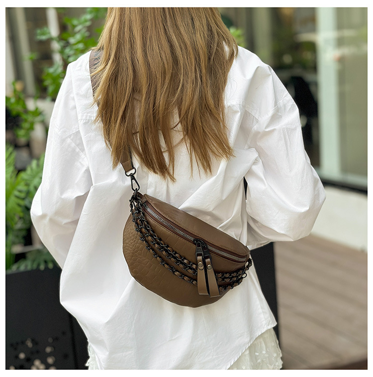 Super Hot Chest 2024 Nuova Moda Coreana Stile Occidentale Catena Donna Vita Larga Cinghia Monospalla Tracolla_voghion.com
