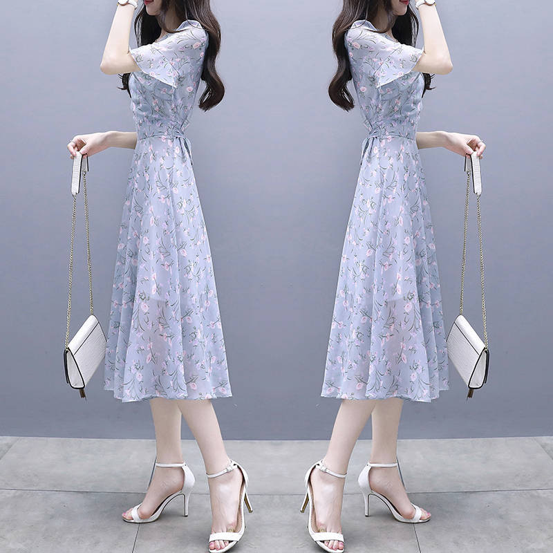 翠花冰丝连衣裙2025新款夏季仙女超仙森系收腰显瘦气质法式女神范|undefined
